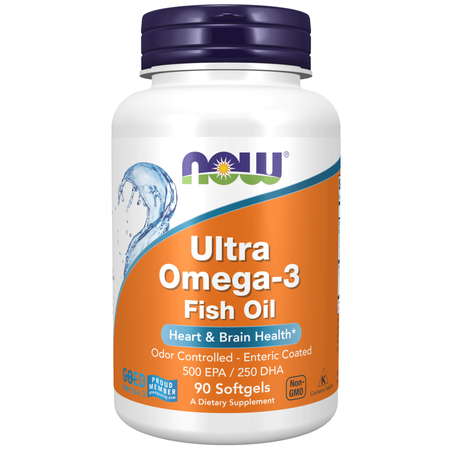 Ultra Omega-3 Fish Oil 90 capsulas moles now frente Ultra Omega 3 - Image 1