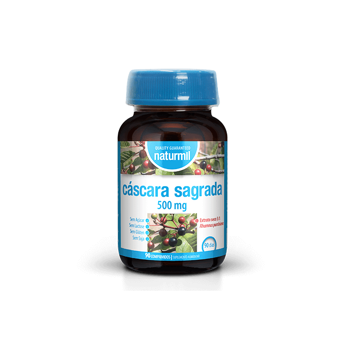 Cáscara Sagrada 500mg Suplemento Alimentar Naturmil Laxante