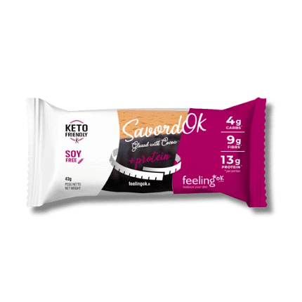 SavordOK com Cobertura de Chocolate +Protein Alimentação Feeling Ok