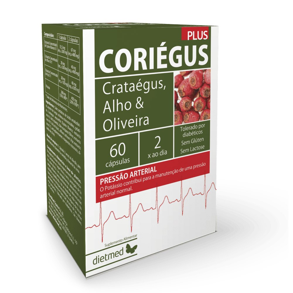Coriégus Plus, suplemento alimentar sem glúten, sem lactose