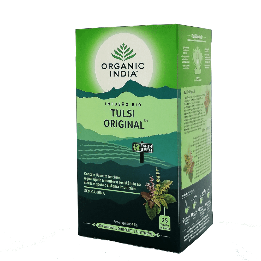 tulsi original 25saq organic india Tulsi Original, infusão Bio, sem glúten