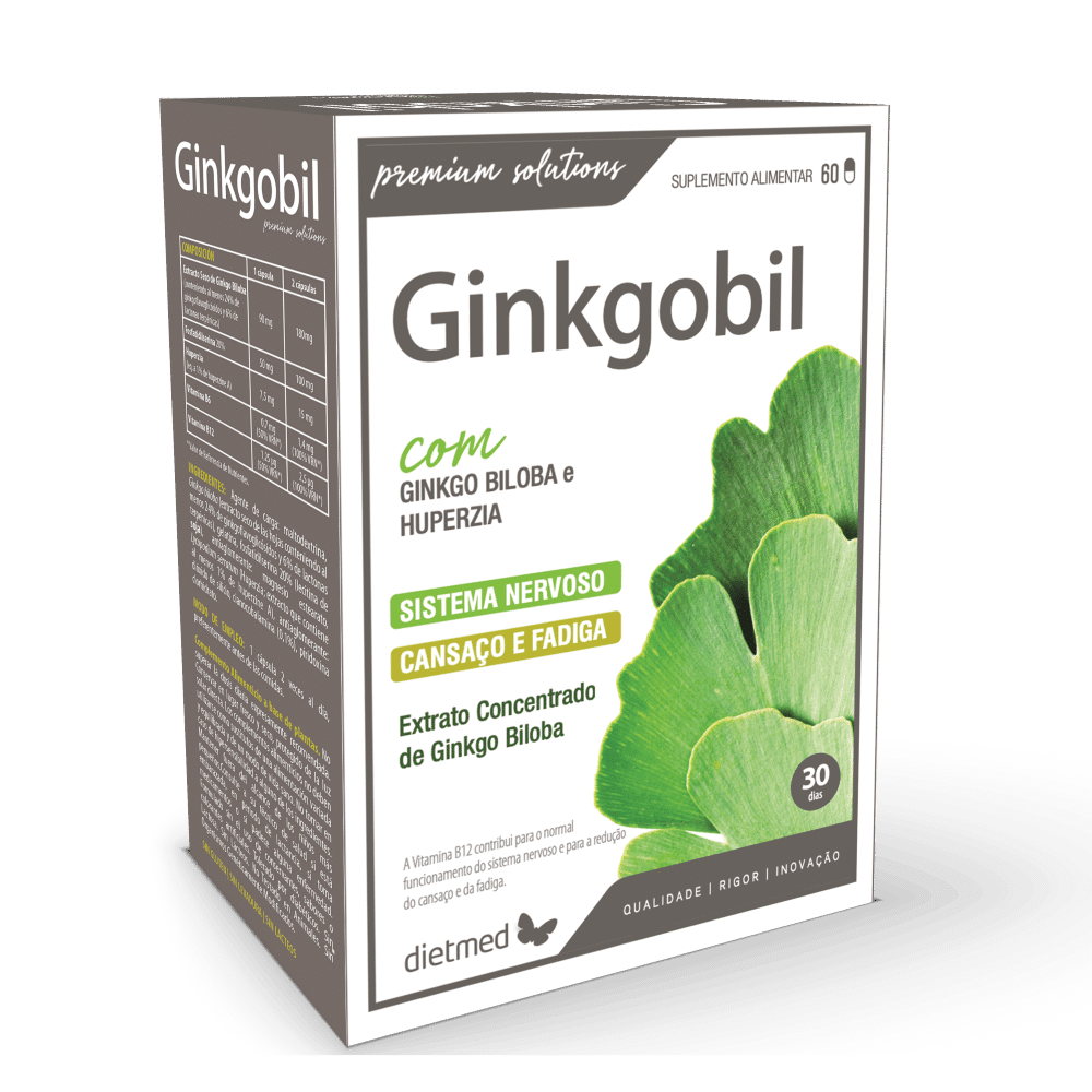 GinKgobil 60 Caps dietmed Ginkgobil, suplemento alimentar sem glúten