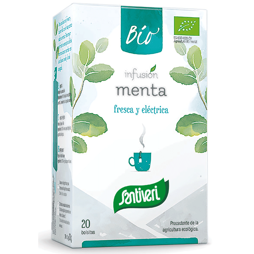 SANAFLOR-Infusão-MENTA-santiveri Uma explosão de frescura e de boas vibrações com o mais potente sabor a menta.