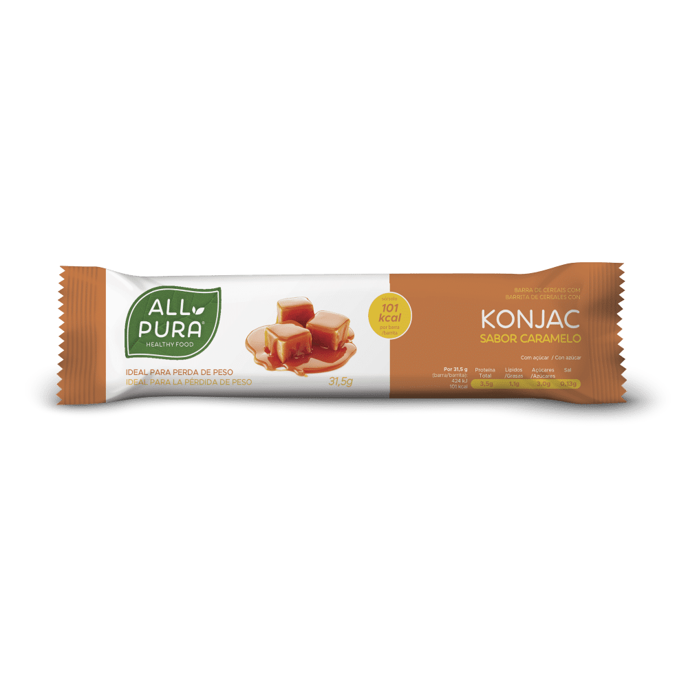 barrita konjac Caramelo allpura Barra de Cereais Konjac Caramelo