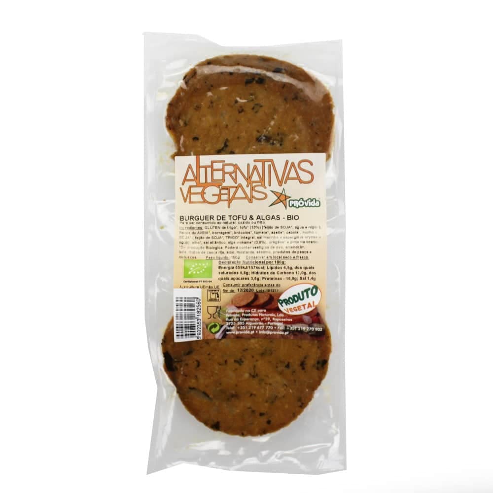 burguer de tofu e algas bio provida Burguer de Tofu e Algas, biológico