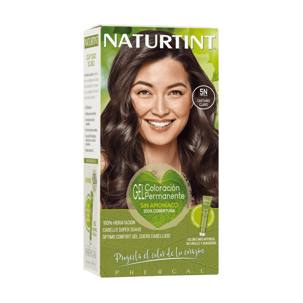 Gel Coloração Permanente Castanho Claro 5N, vegan