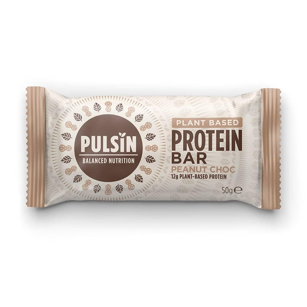 50g-Protein-Bar_Peanut-Choc_Pulsin Barra Proteica de Chocolate e Amendoim, sem glúten, sem lactose, sem soja, vegan
