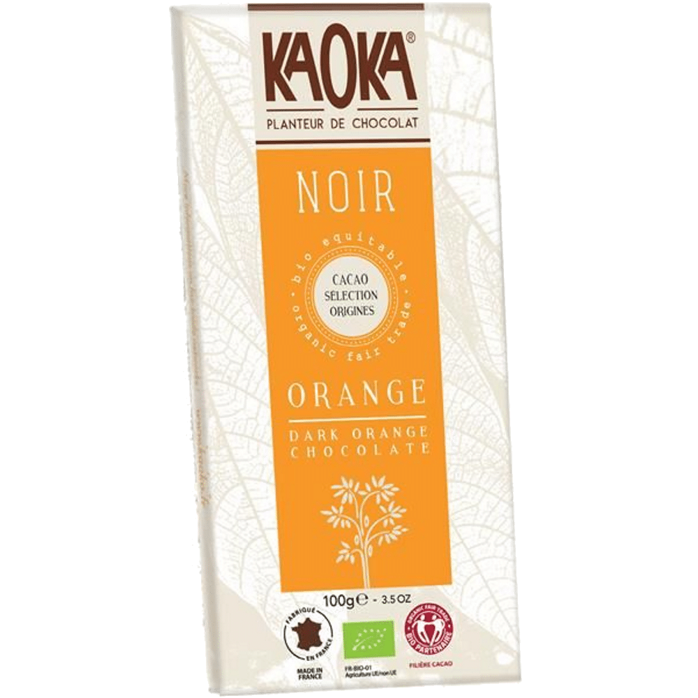 noir orange dark chocolate Chocolate Preto com Laranja, biológico