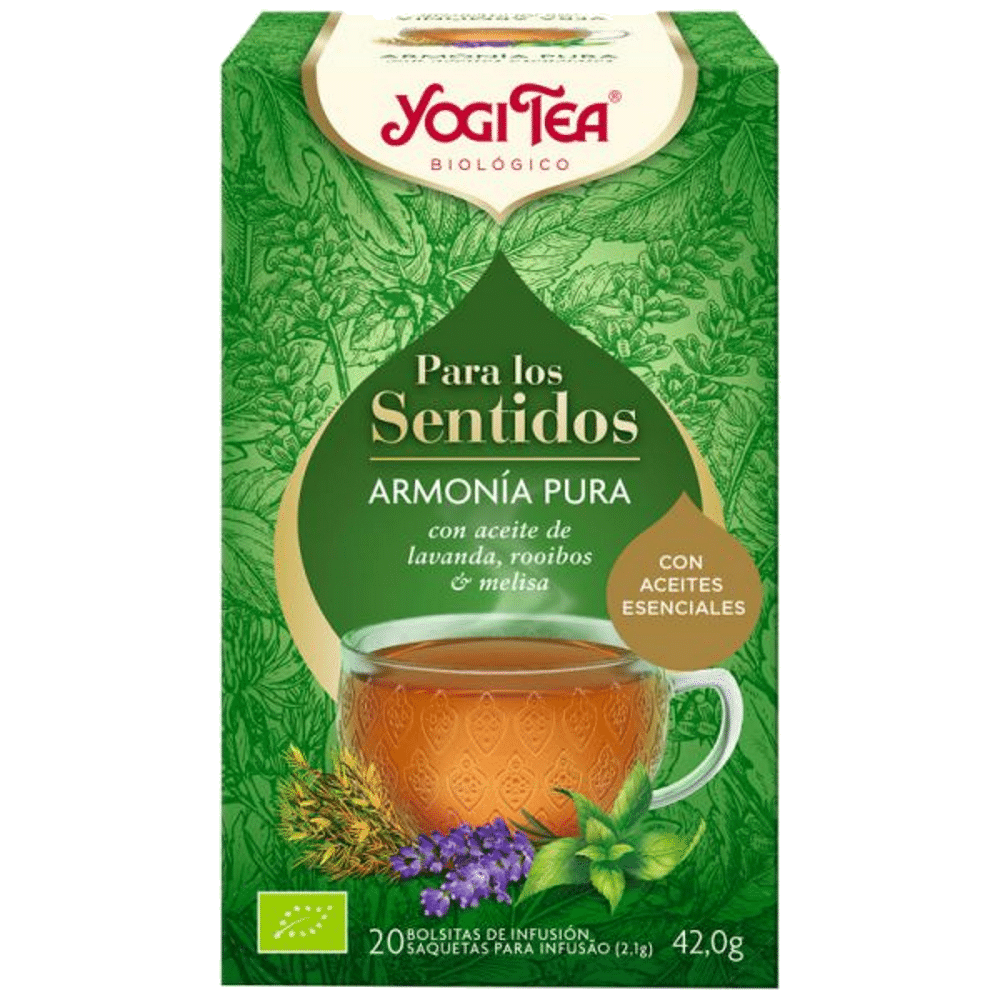 Yogi Tea Sentidos Armonia Pura Infusão Sentidos Armonia Pura, biológica, sem glúten, vegan