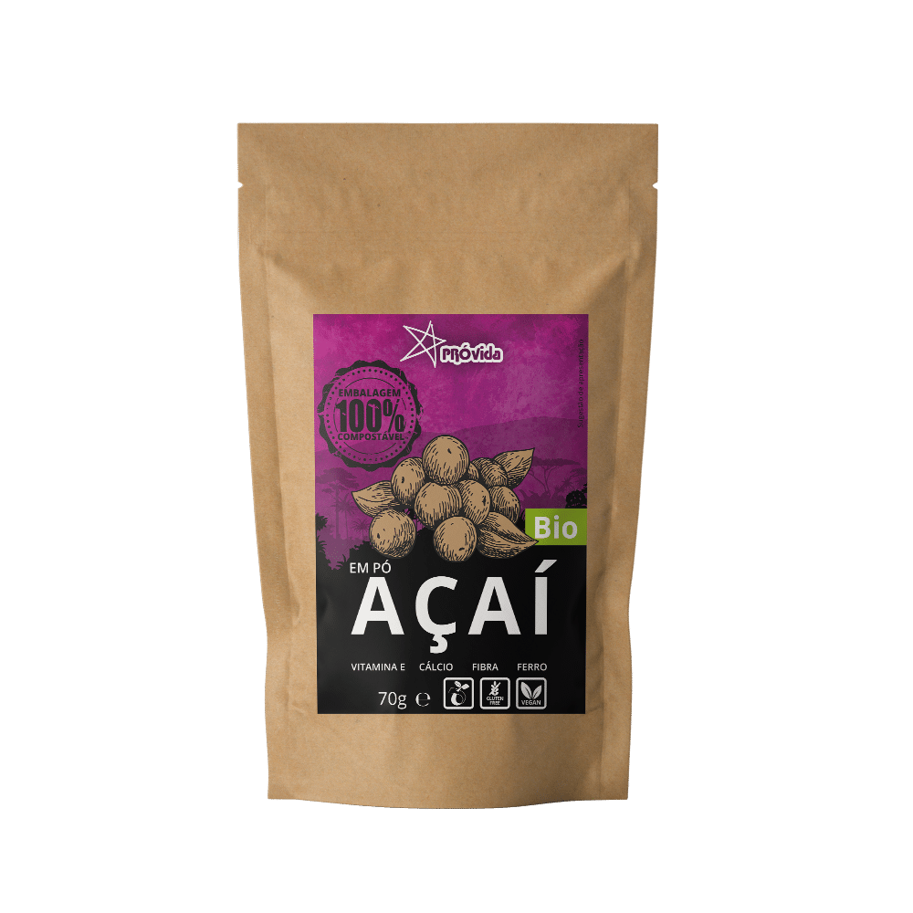 Açaí em pó BIO Próvida 70g Açaí em Pó Bio, sem glúten, vegan