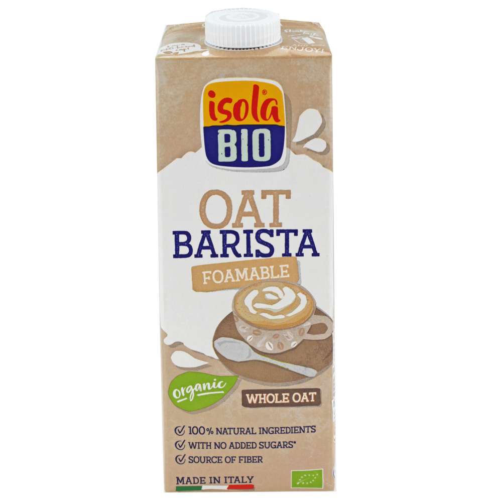 Bebida de Aveia Integral Barista Isola BIO 1L Bebida de Aveia Integral Barista, biológico, sem açúcar