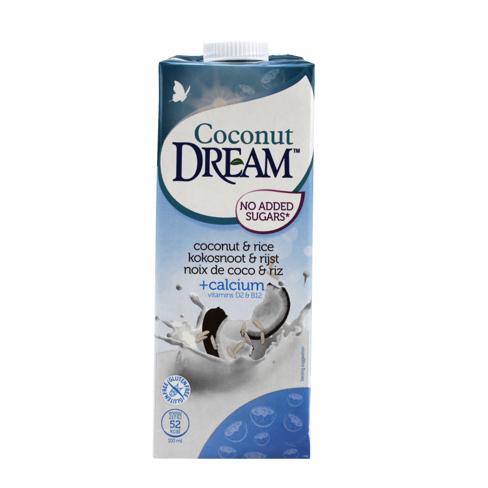 Bebida de Coco Coconut Dream+ Cálcio Vit.D2 & B12 1Lt Bebida de Coco Coconut Dream + Cálcio, sem glúten