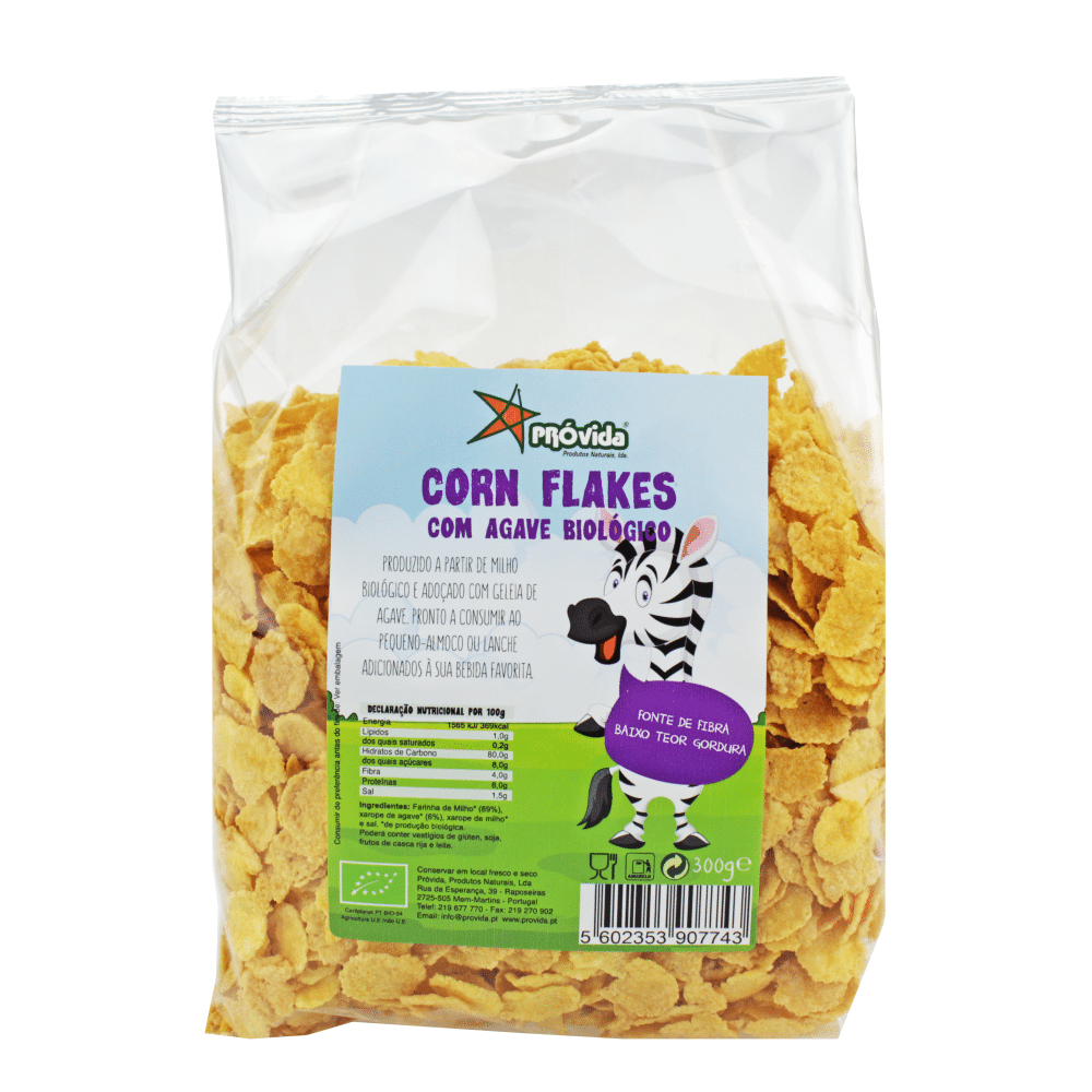 Corn Flakes com Agave, biológico