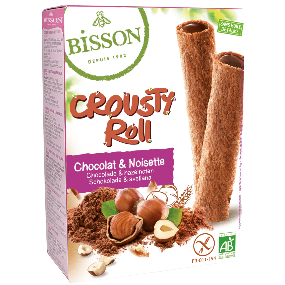 Crousty Roll Cacau & Avelã BIO 125g Crousty Roll Cacau e Avelã, biológico, sem glúten
