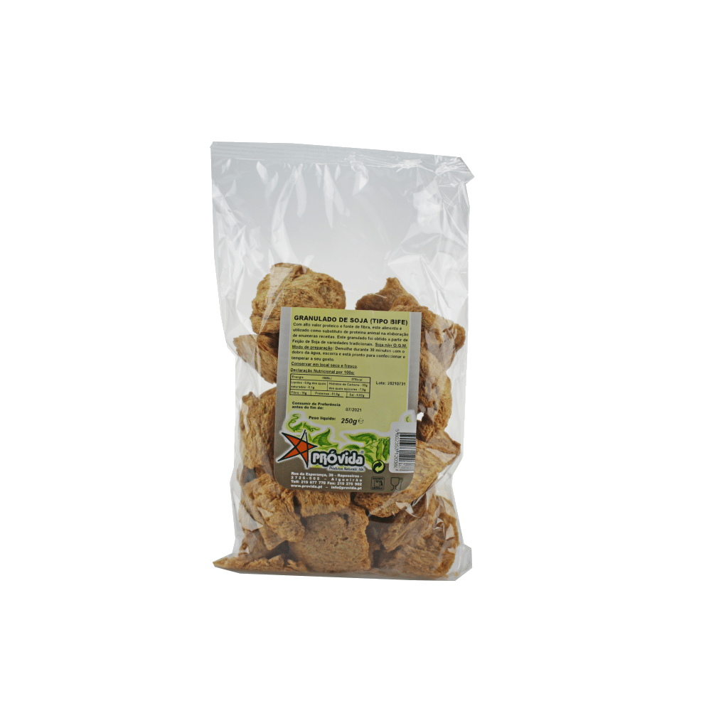 Granulado de Soja Tipo Bife 250g Granulado de Soja Tipo Bife