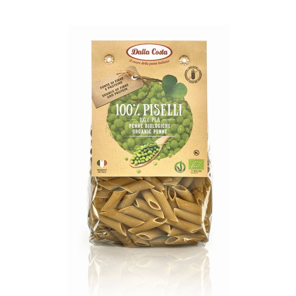 Penne de Ervilha SGlúten BIO 250g Penne de Ervilha, biológico, sem glúten, vegan