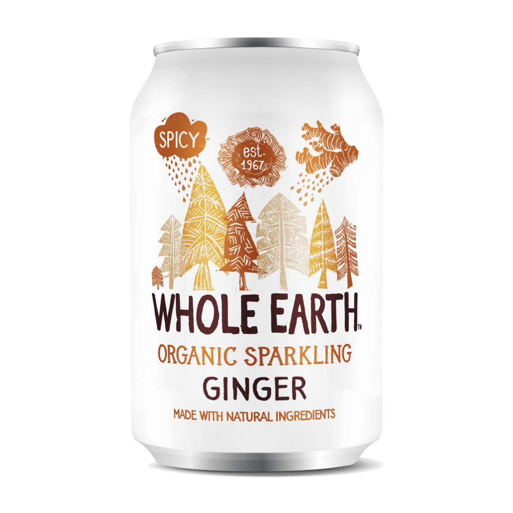 Refrigerante Gengibre saçúcar BIO WHOLE EARTH 330ml Refrigerante Gengibre sem Açúcar