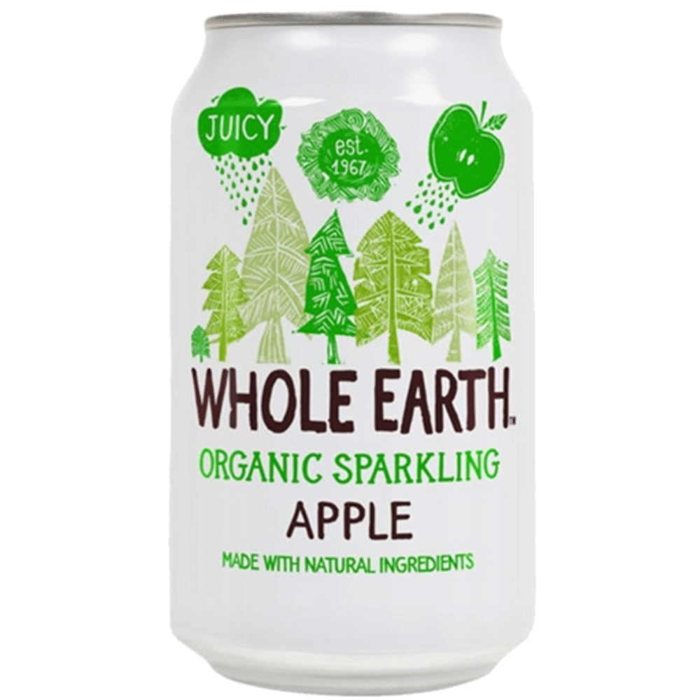 Refrigerante Maçã saçúcar BIO WHOLE EARTH 330ml Refrigerante Maçã sem Açúcar