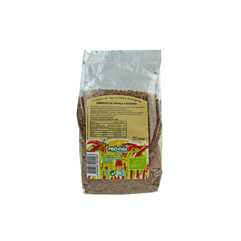 Sementes de Linhaça Castanhas BIO 500g Sementes de Linhaça Castanhas, biológicas