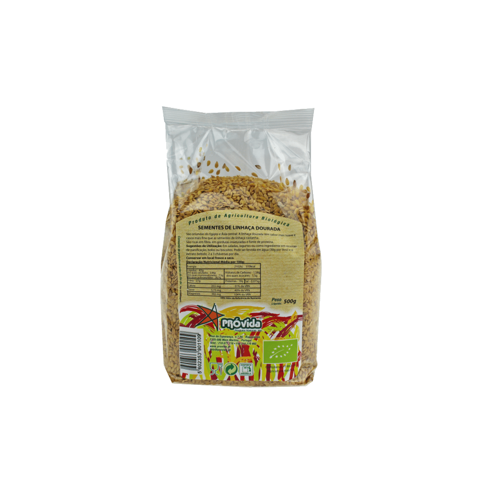 Sementes de Linhaça Dourada BIO 500g Sementes de Linhaça Dourada, biológicas