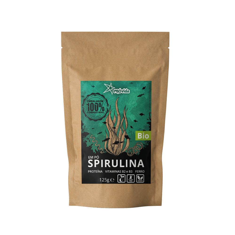 Spirulina em Pó BIO Próvida 125g Spirulina em Pó, biológico, sem glúten, vegan