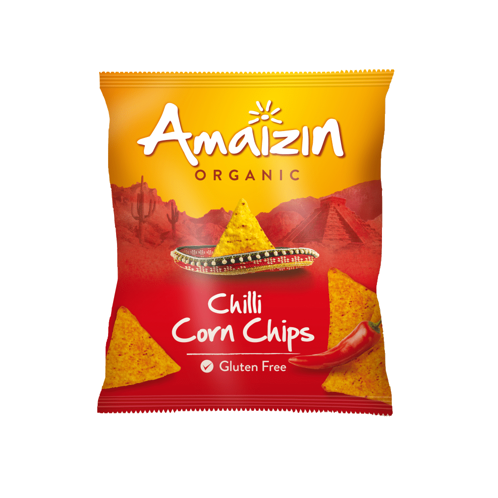 Tiras de Milho Chili BIO AMAIZIN 75g Tiras de Milho Chili, biológicas, sem glúten