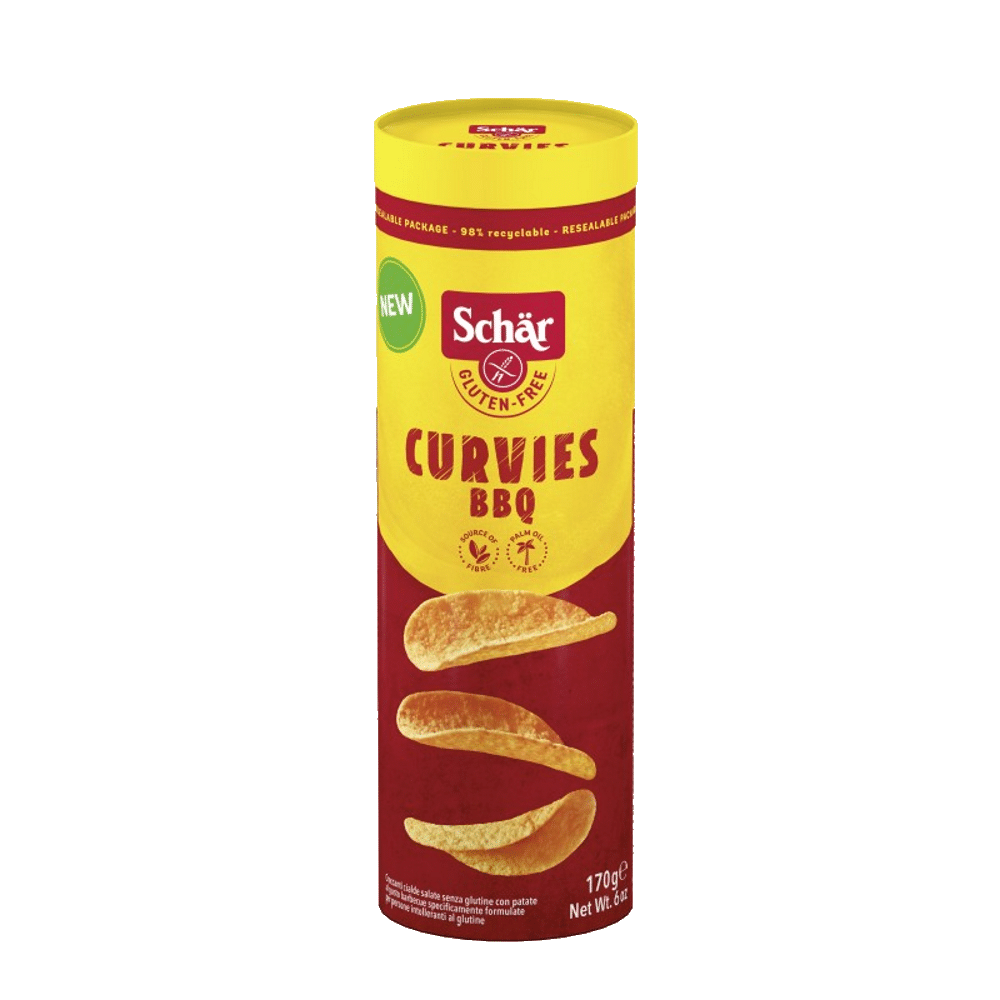 Curvies BBQ Batatas SG Schar Batatas Sabor Barbecue, sem glúten