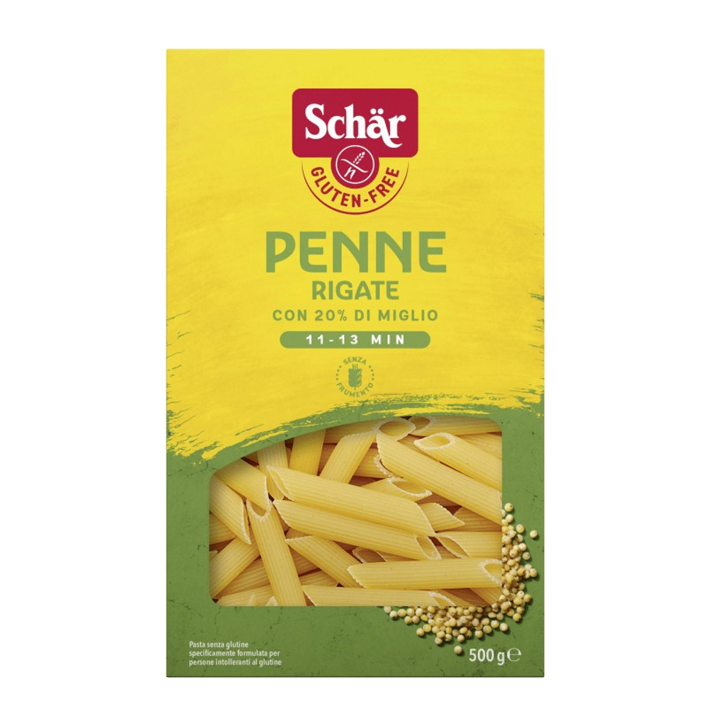 Massa Penne 500gr Schar SG Massa Penne, sem glúten