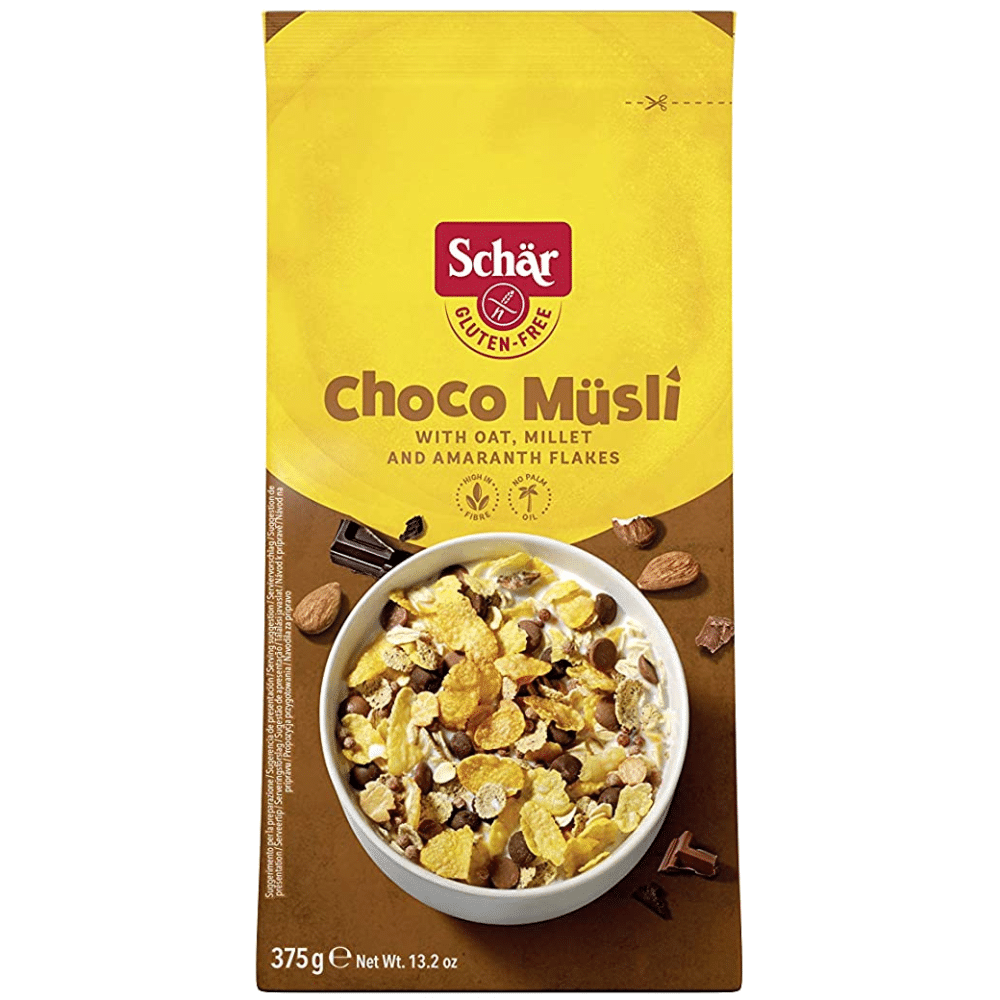 Muesli Choco SG 375gr Schar Muesli Chocolate, sem glúten