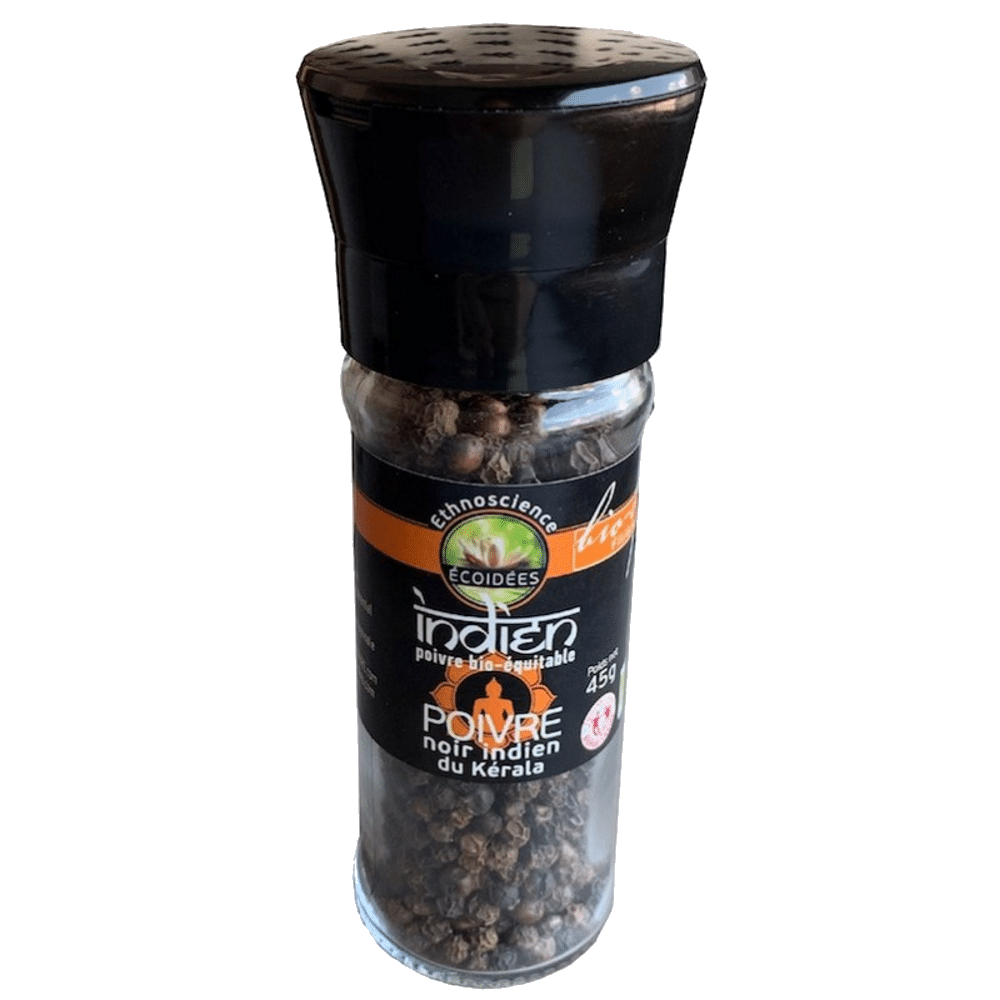 Pimenta Preta Grão Bio 45g Pimenta Preta da Índia Moinho, biológica