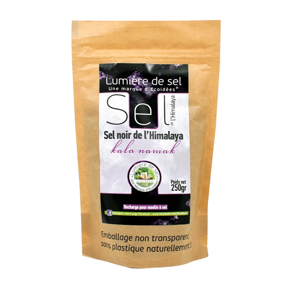 Sal Negro dos Himalaias 250gr recarga Kala Namak Exponencial Sal Negro dos Himalaias Recarga