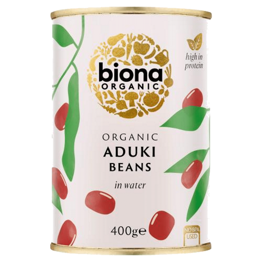 Feijão Vermelho Azuki Bio Lata 400gr Biona Feijão Vermelho Azuki em Lata, biológico