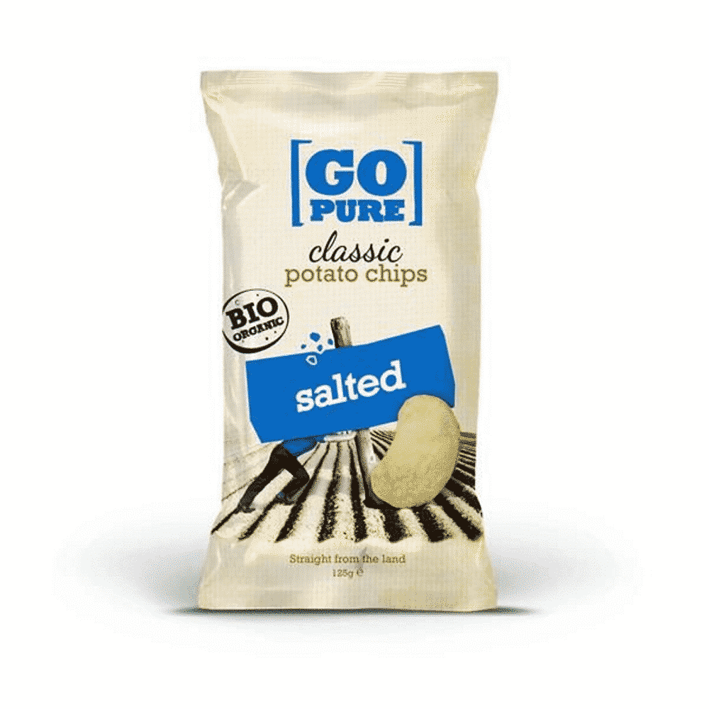 Batata Frita Bio 125gr Go Pure Batatas Fritas com Sal, com ingredientes biológicos
