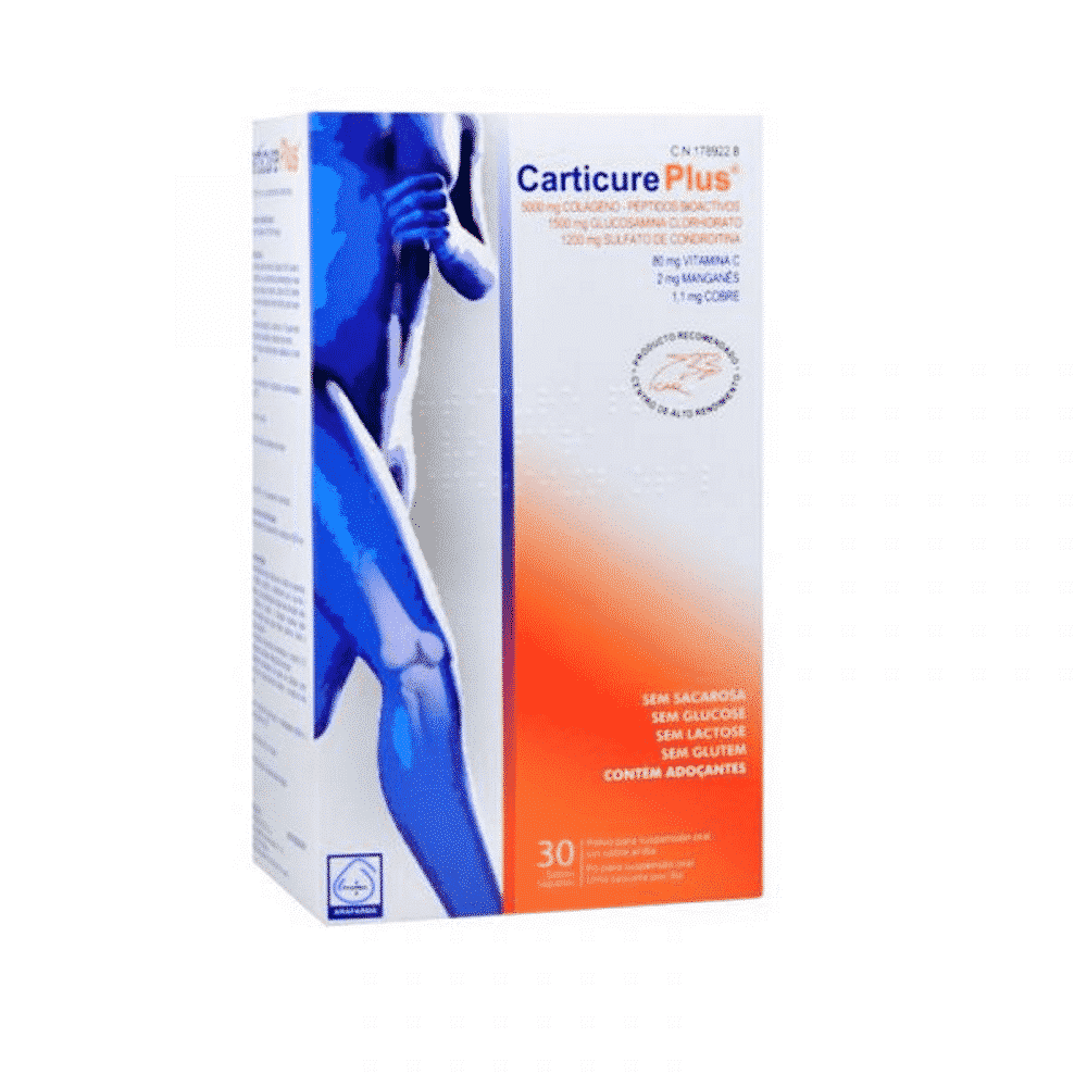 Carticure Plus 30 saquetas Carticure Plus, suplemento alimentar sem glúten, sem lactose