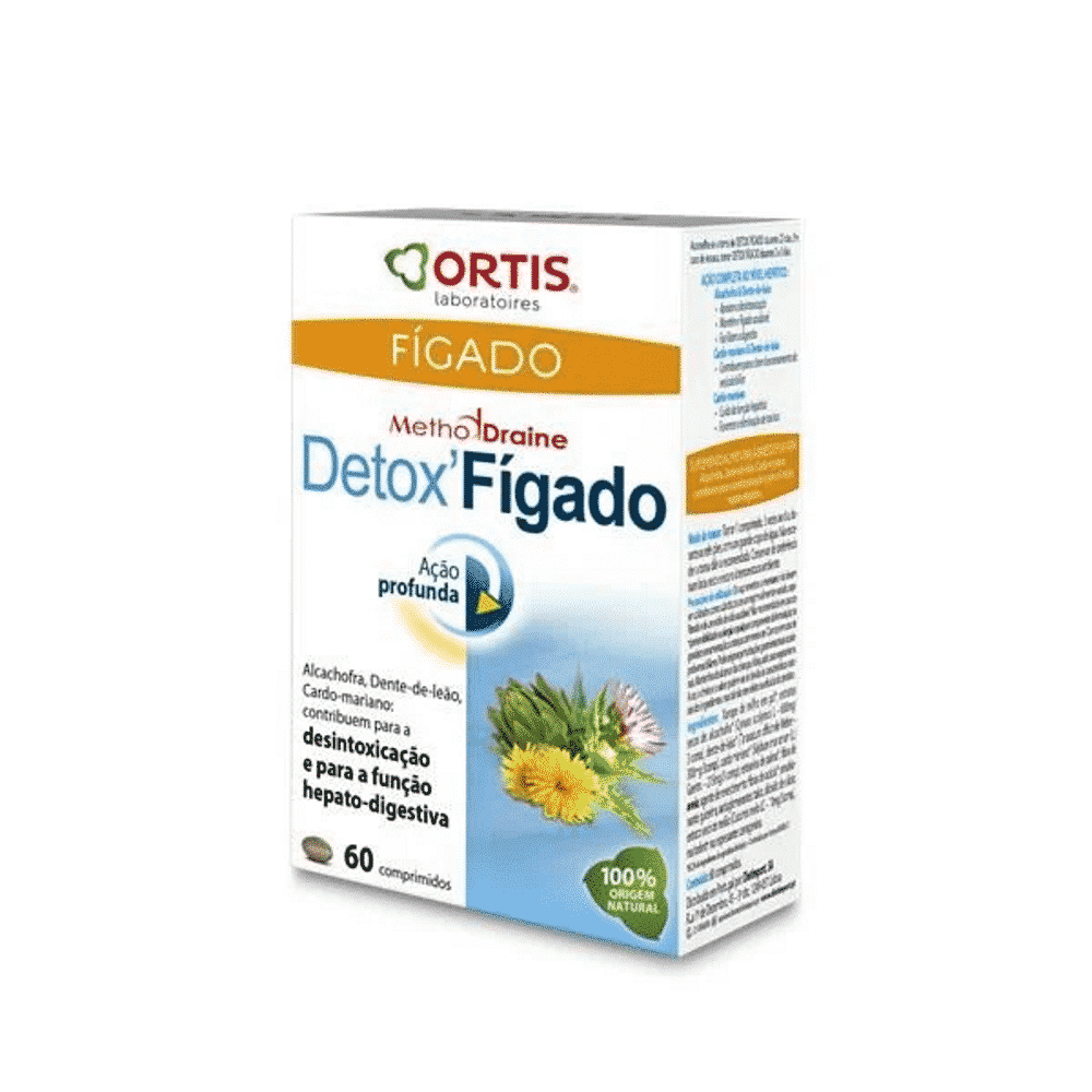 Detox Figado Ortis 60comp Detox Fígado, suplemento alimentar