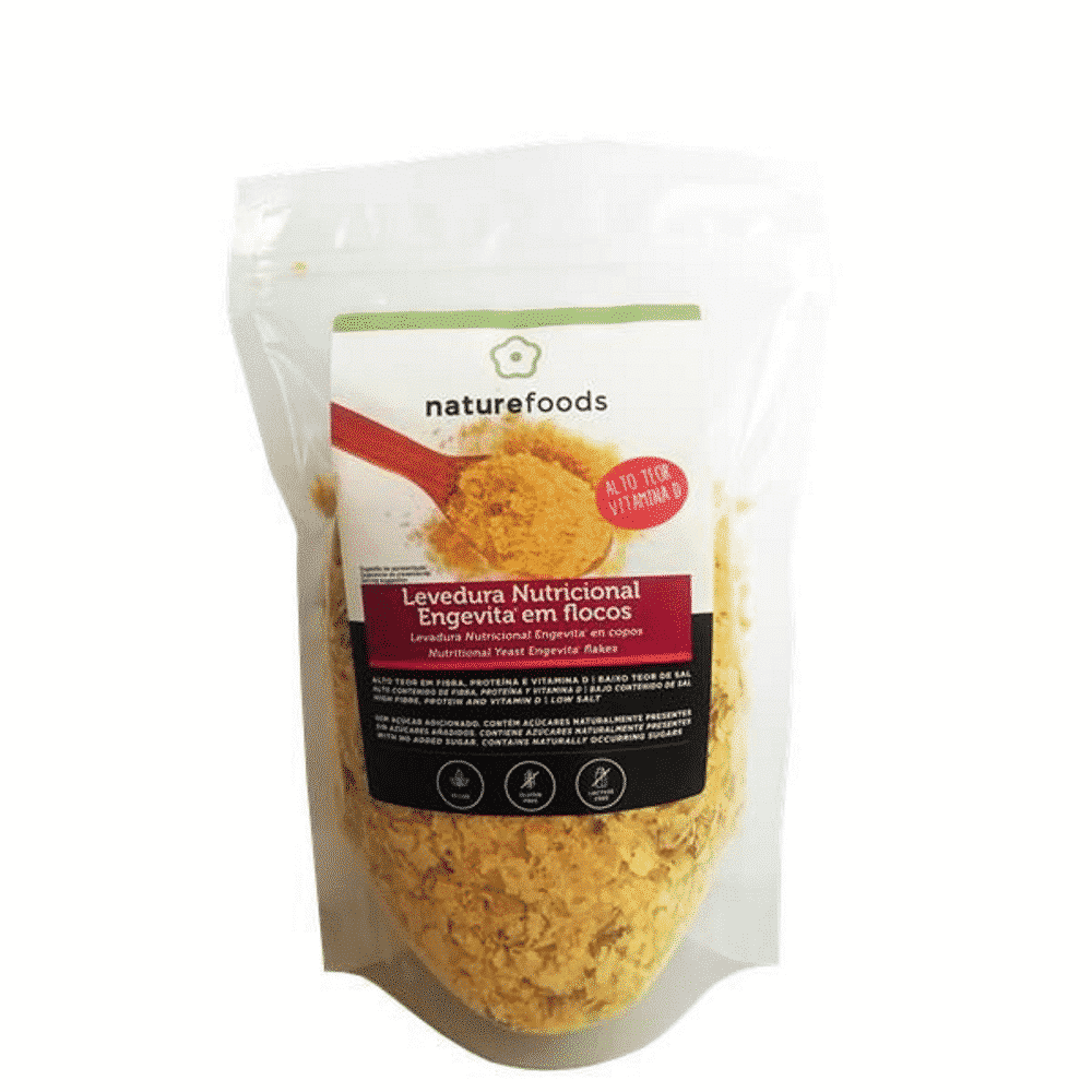 Levedura Nutricional Flocos Vt D Naturfoods Levedura Nutricional em Flocos com Vitamina D, biológico, sem glúten, sem lactose, vegan