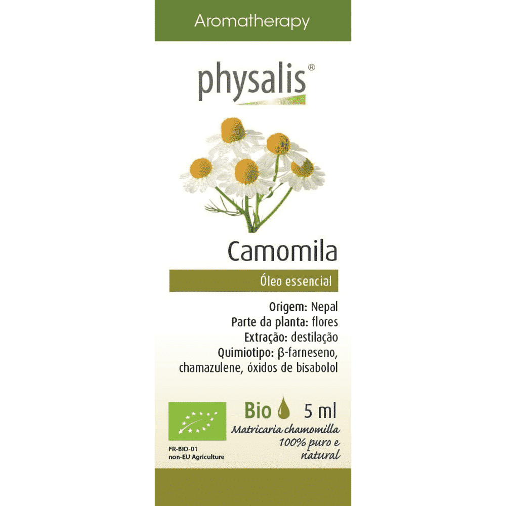 Oleo Essencial Camomila Alemã 5ml - Physalis Óleo Essencial Camomila, biológico