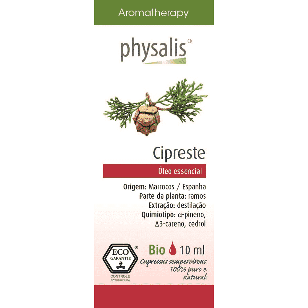 Oleo Essencial Cipreste 10ml Physalis Óleo Essencial Cipreste, biológico
