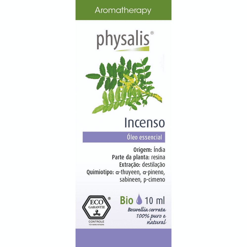 Oleo Essencial Incenso 10ml - Physalis Óleo Essencial Incenso, biológico