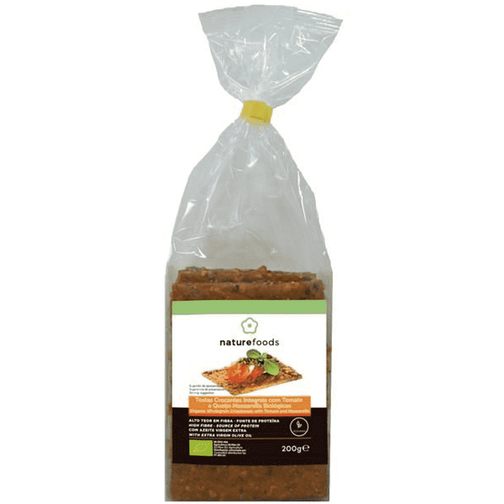 Tostas Tomate e Queijo Bio 200gr Tostas Tomate e Queijo, com ingredientes biológicos