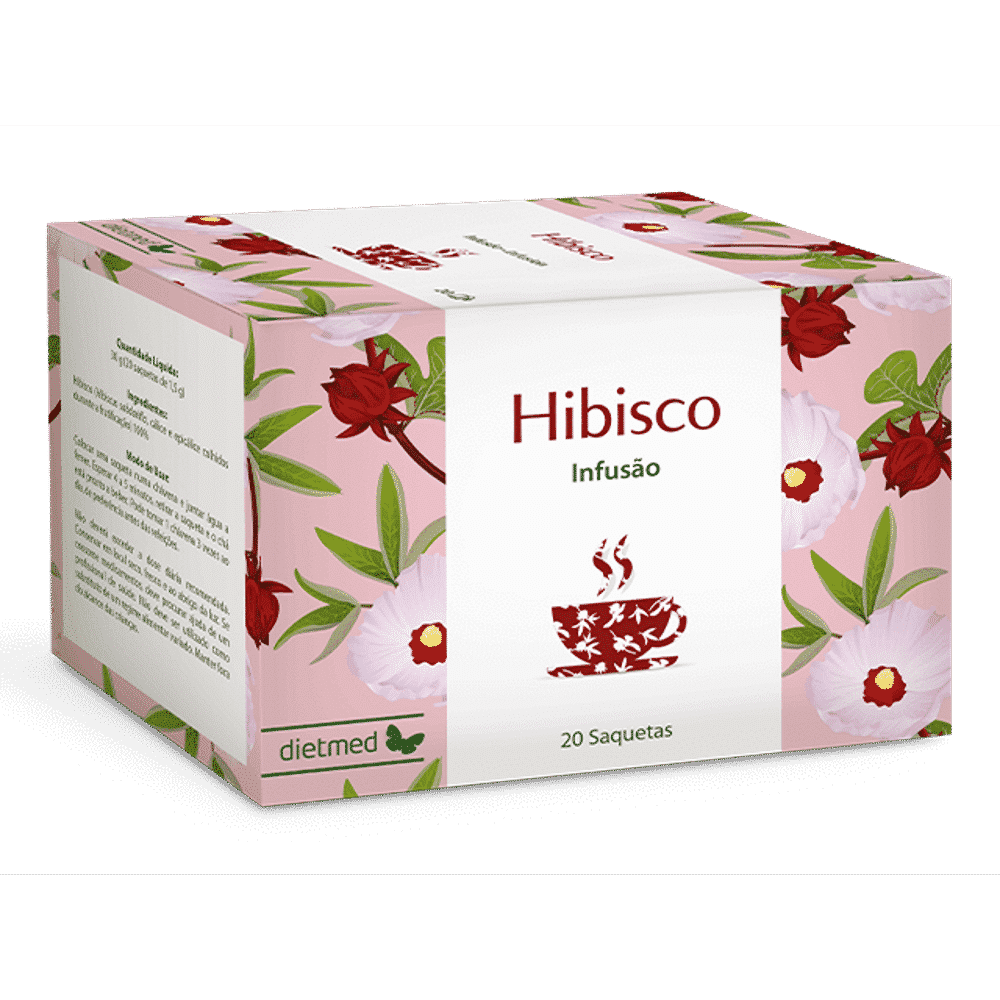 Cha Hibisco 20 saq Dietmed Infusão Hibisco