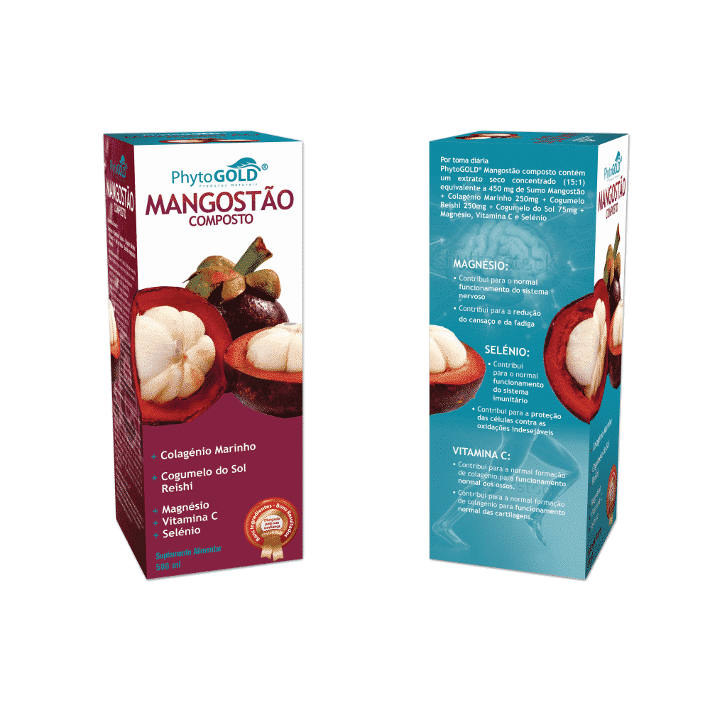 Mangostão Composto Xarope 500ml Phytogold Mangostão Composto, suplemento alimentar
