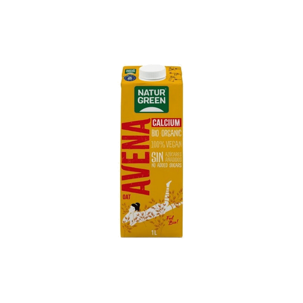 Bebida de Aveia c Calcio Bio 1l Natur Green Bebida de Aveia com Cálcio, biológico, sem açúcar, vegan