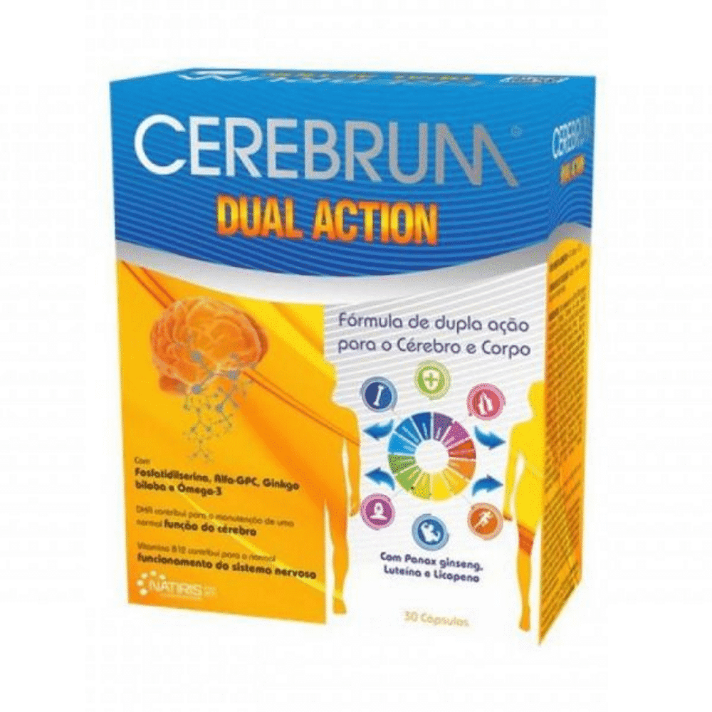 Cerebrum Dual Action 30 Caps Cerebrum Dual Action, suplemento alimentar