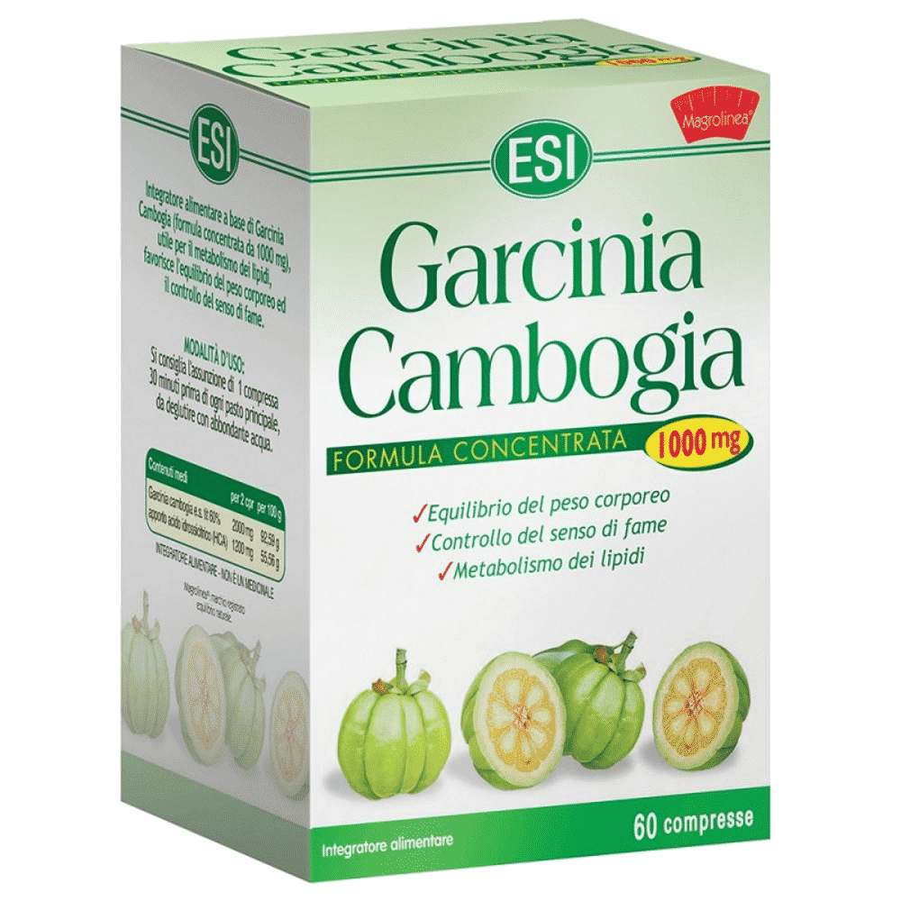 Garcinia Gambogia 60 Comp ESI Garcinia Gambogia, sem glúten, vegan