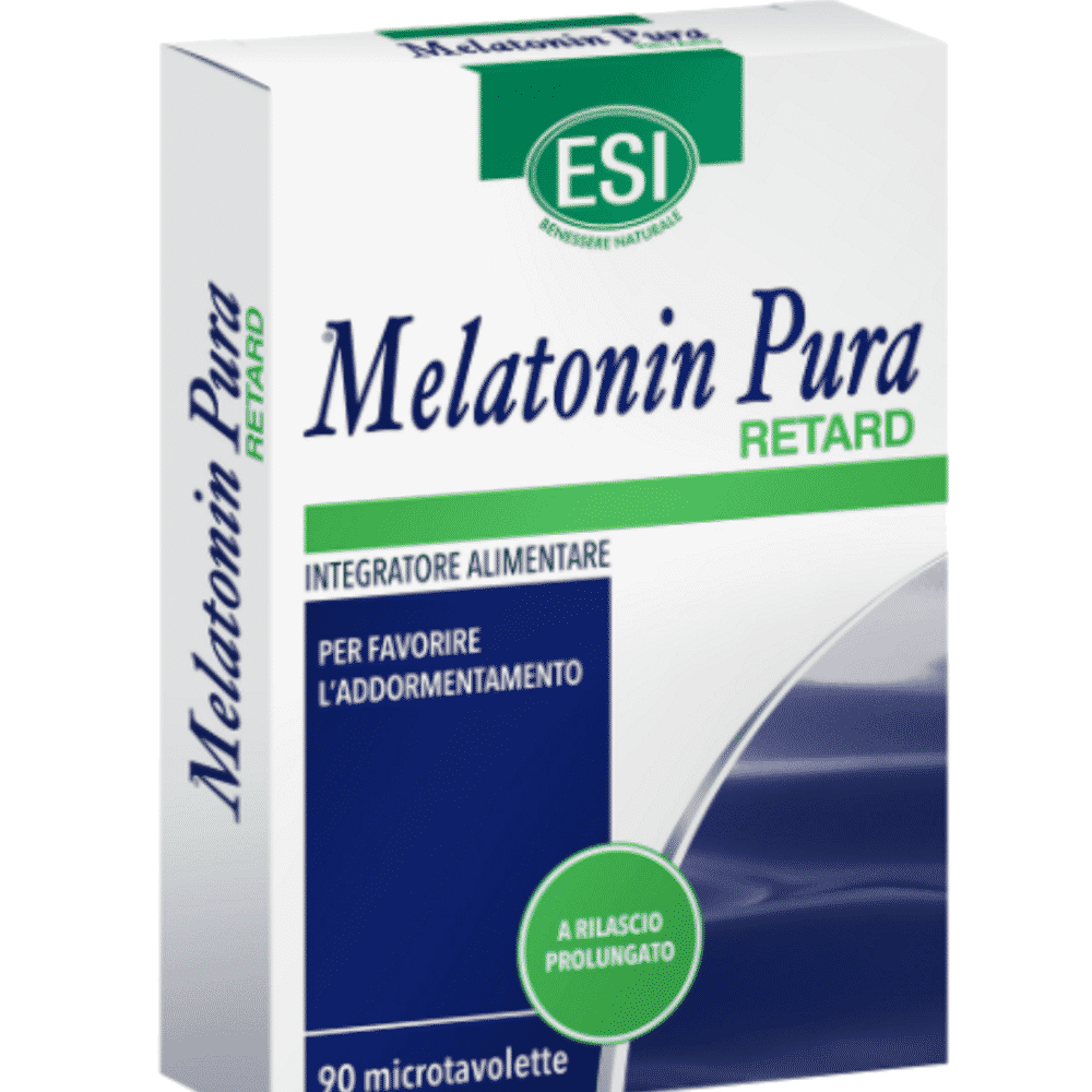 Melatonina Pura Retard 90 Comp Esi Melatonina Pura Retard, suplemento alimentar sem glúten, vegan