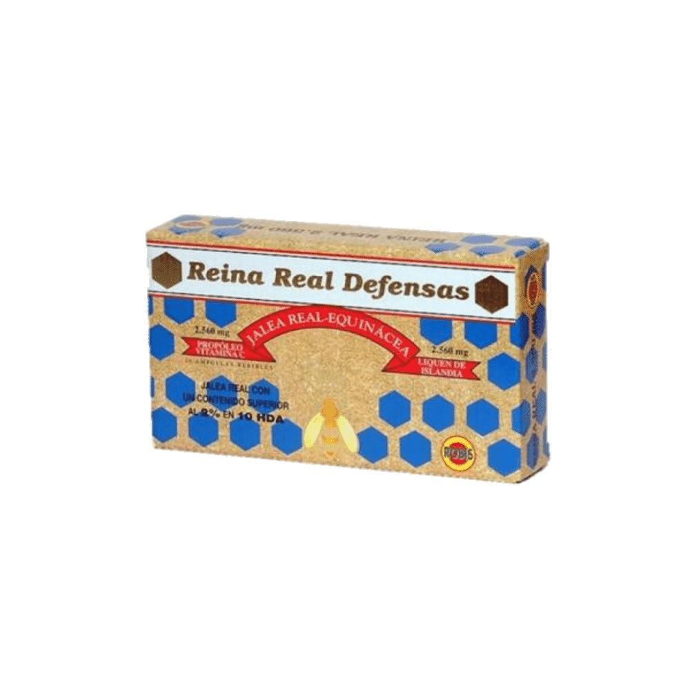 Reina Real Defesas Ampolas Geleia Real - Defesas, suplemento alimentar sem glúten e sem lactose