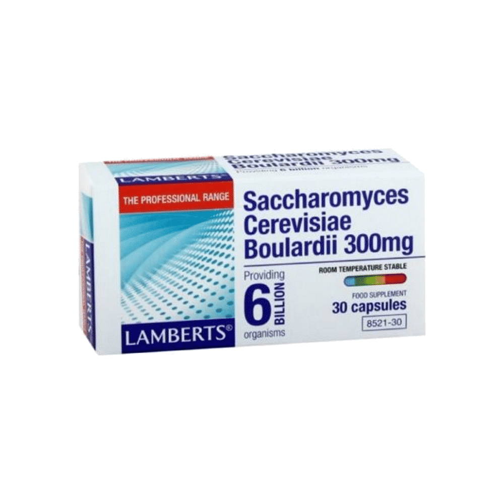 Saccharomyces Boularddi 30 Caps Lamberts Saccharomyces Cervisae Boularddi, suplemento alimentar vegetariano