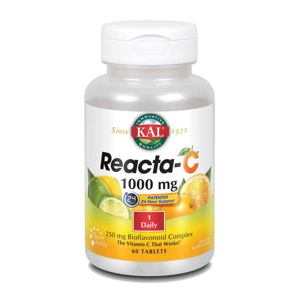 Reacta - C 1000mg 60 Comp Solaray Reacta - C 1000 mg, suplemento alimentar vegan