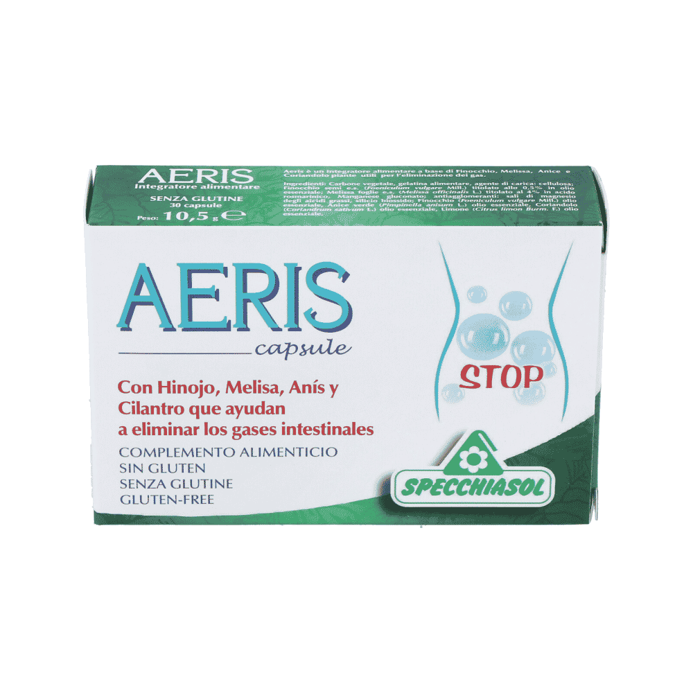 AERIS 30 Caps Specchiasol Aeris, suplemento alimentar sem glúten